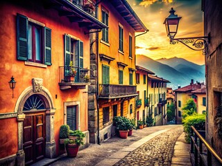 Fototapeta premium Retro Varese: Vintage Italian cityscape photography search. Find your perfect image now.