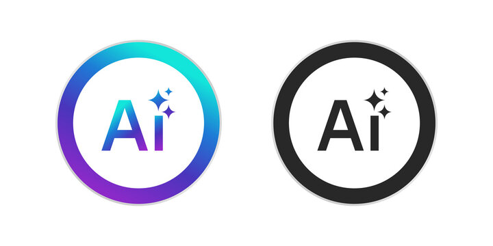Set of generative AI buttons. Active inactive button, for UI UX, apps, websites, and Interfaces. PNG transparent background