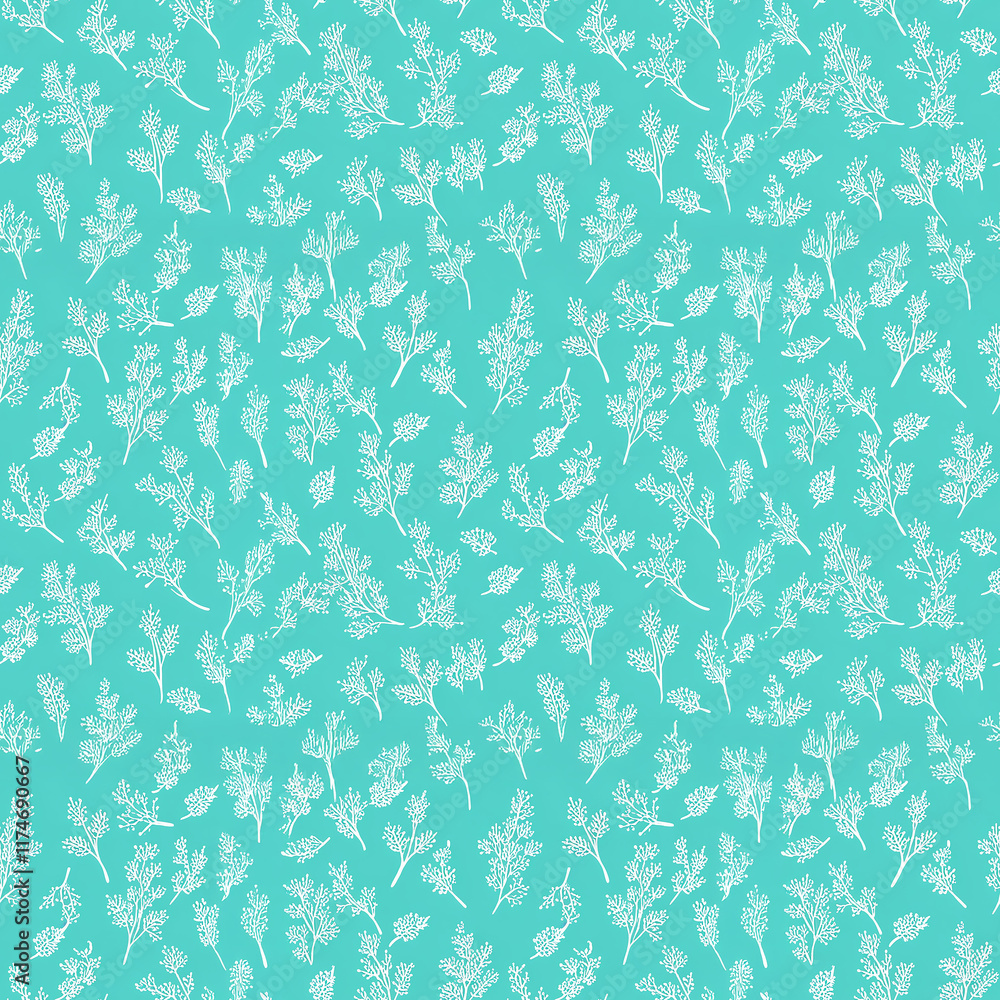 Poster delicate floral pattern with subtle hues on a tranquil background