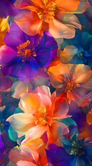 nature floral artwork with vibrant petals