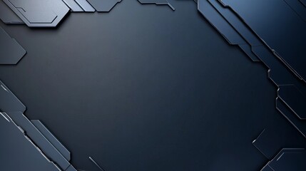 Abstract dark gray metallic background with geometric shapes.  Perfect for tech, industrial, or futuristic designs.