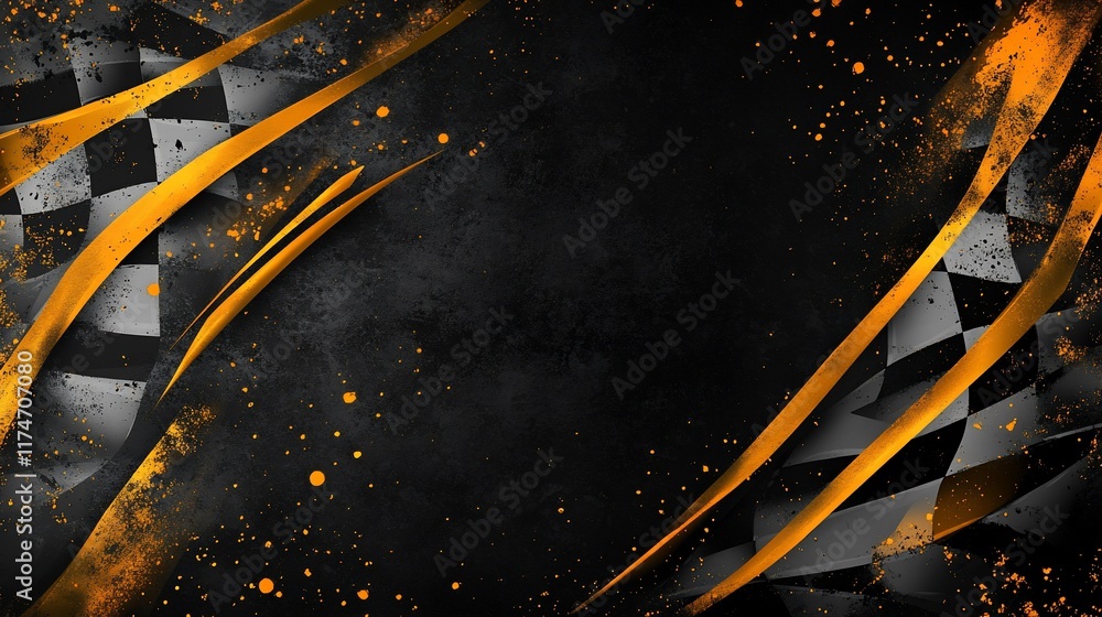 Aufkleber Checkered flag abstract background with textured design.