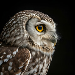 Obraz premium amazing shot of a beautiful owl isolated