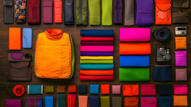 Colorful Travel Packing Illustration