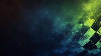 Fototapeta premium Abstract checkered flag background with vibrant colors and textured design.
