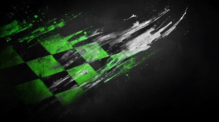 Grunge checkered flag graphic design. (3)