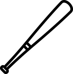 Baseball Bat Line Icon