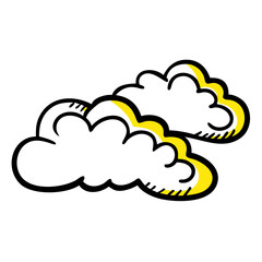 Minimalist Cloud Vector Design for Weather Graphics