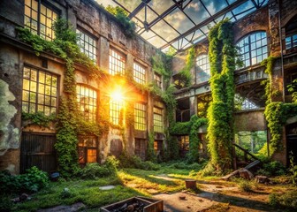 Fototapeta premium Abandoned Balkan Factory: Urban Exploration Photography