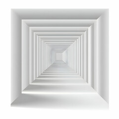 White Abstract 3D Tunnel Background