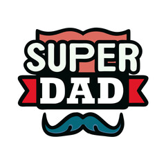 High-Quality Super Dad Illustration for Dads Everywhere