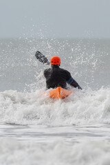 Sea kayaking at Hobuck Beach in the Olympic Peninsula in the northwest corner of Washington