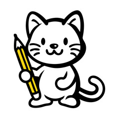 Create Fun Cat and Pencil Vectors