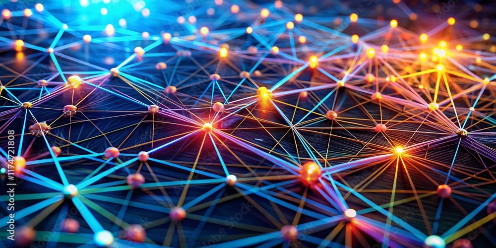 Aufkleber abstract background with sharp focus lines, geometric design, depth of field