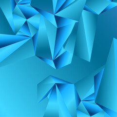 Abstract blue polygonal background. Vector illustration for your design.