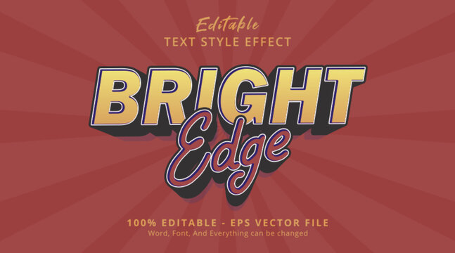 Bright Edge Editable Text Effect