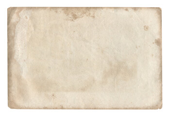 blank antique white paper texture pattern background with stains isolated