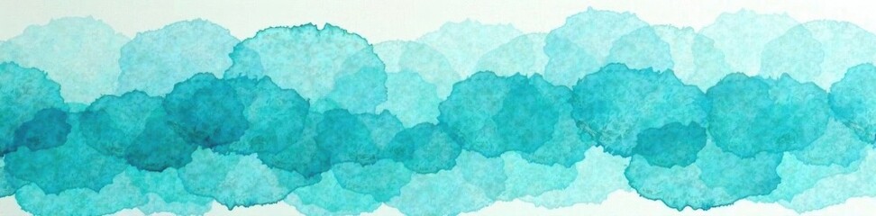 Obraz premium Subtle aquamarine watercolor stripes, overlapping layers create depth , depth, green