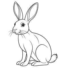 Obraz premium coloring page with rabbit