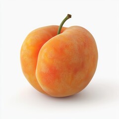 Solo apricot displayed in high detail, realistic 3D.