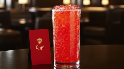 Refreshing Red Cocktail in Egypt