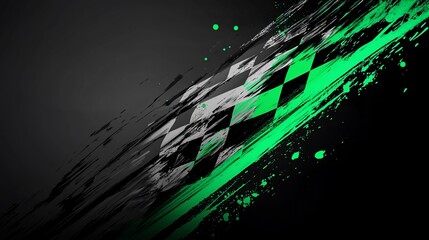 Abstract racing flag design with grunge texture. (4)