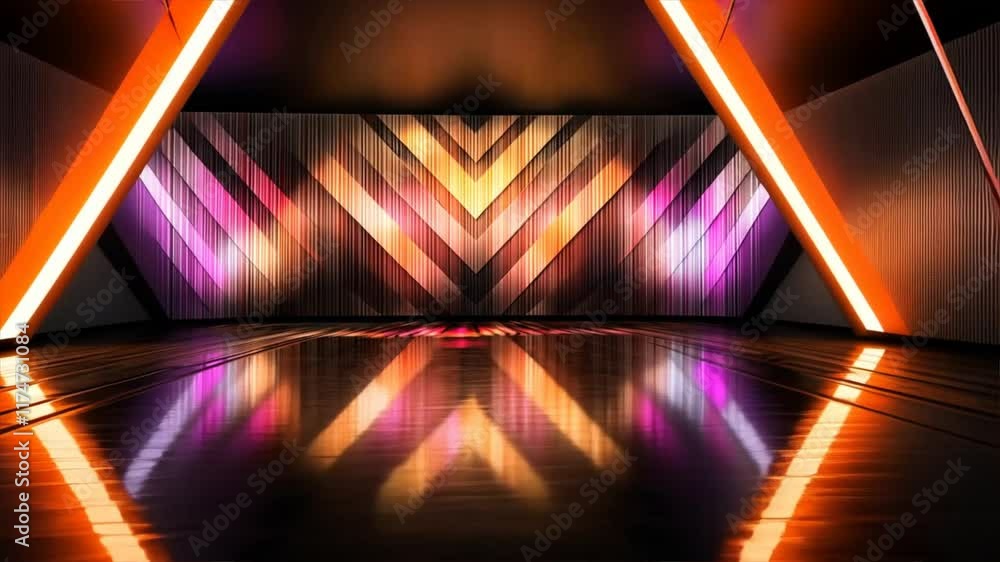 Poster vibrant abstract background with colorful lights and reflections dynamic and creative design for mod