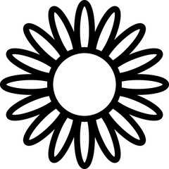 Sunflower Line Icon