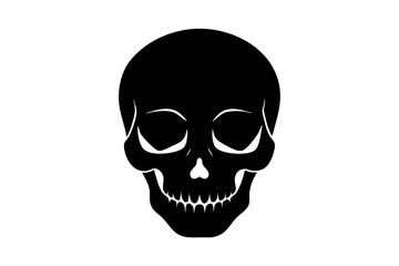 Fototapeta premium Skull Silhouette Illustration for Artistic and Scary Designs 