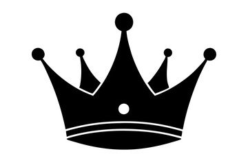 Crown Silhouette Illustration Perfect for Logos Invitations and Royal Designs
