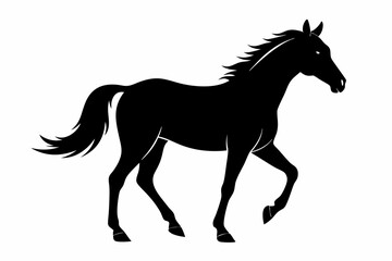 Elegant Horse Icon Silhouette Illustration Perfect for Logos Art and Graphic Design Projects
