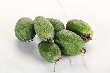 Ripe sweet huicy exotic feijoa