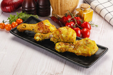 Roasted Chicken leg drumsticks with curry sauce