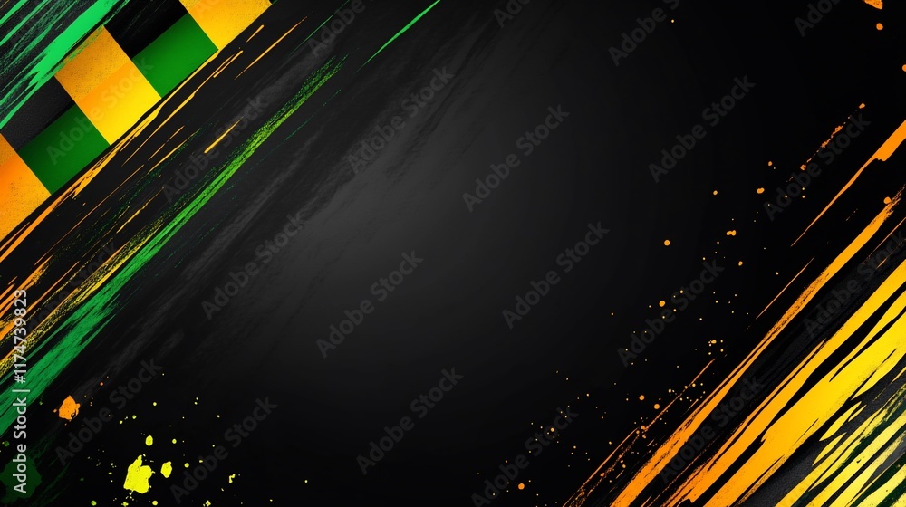 Aufkleber abstract racing background with vibrant colors and dynamic brushstrokes. (1)