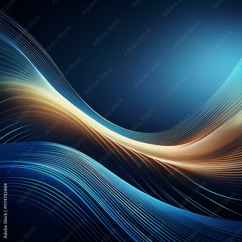 Poster abstract wave lines and stripe design in a business background, offering a sleek and professional ba
