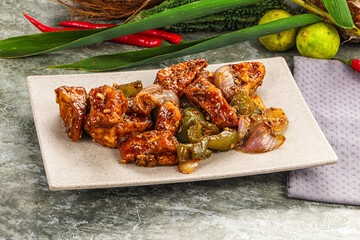 Indian cuisine - paneer with chilli