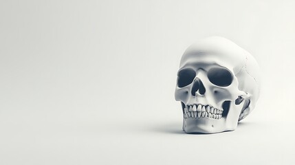Obraz premium A Still Life Study of a Human Skull
