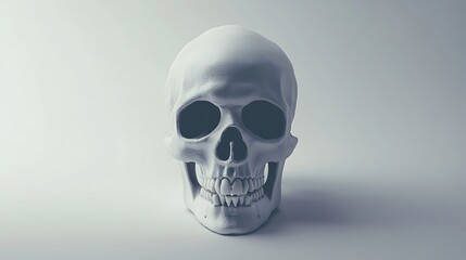 A Still Life of a Human Skull: A Monochromatic Study in Mortality