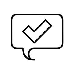 bubble chat with check mark