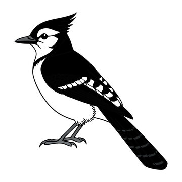 recommend clip art: blue jay bird Vector Style silhouette Art Design