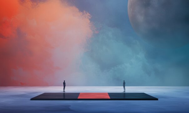 Futuristic gaming arena esports event virtual space