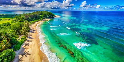 Obraz premium Aerial View of Sandy Beach Perfect for Coloring Pages – High-Resolution Stock Photo