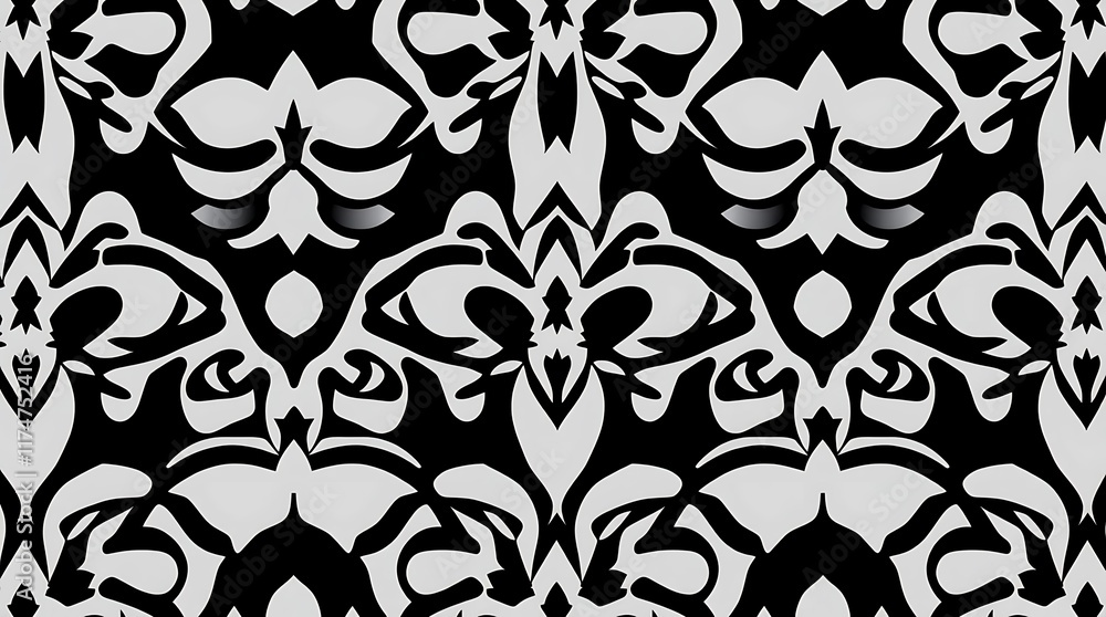 Poster abstract monochrome pattern: a captivating and stylish black and white abstract pattern, featuring a