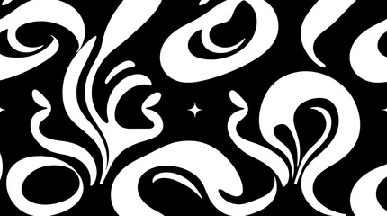 Abstract Monochrome Swirls 