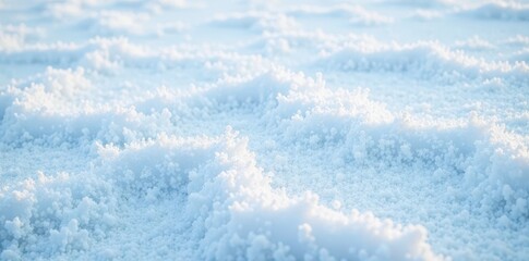 Undisturbed blanket of pristine snow, soft texture, snowfield, season, icy