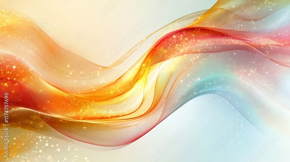 Poster vibrant fluid gradient wave abstract digital art flowing design background colorful modern dynamic a