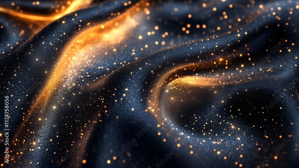 Poster mesmerizing cosmic swirls glowing galactic abstraction illuminates the wonders of the universe this 