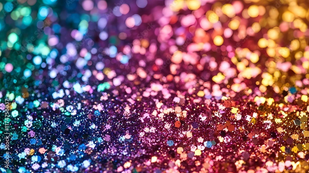 Poster mesmerizing multicolor glitter sparkles forming vibrant abstract texture background hypnotic shimmer