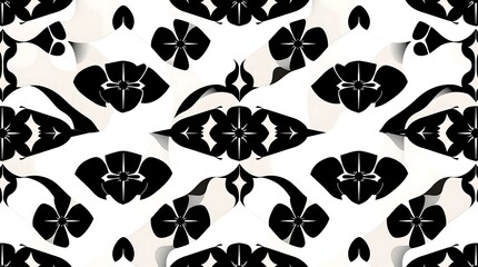 Fototapeta premium Monochromatic Floral Kaleidoscope 