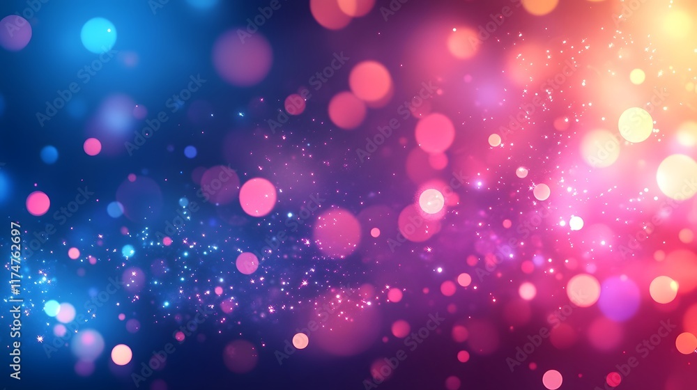 Poster stunning abstract background with a vibrant sparkling bokeh effect featuring a captivating celestial